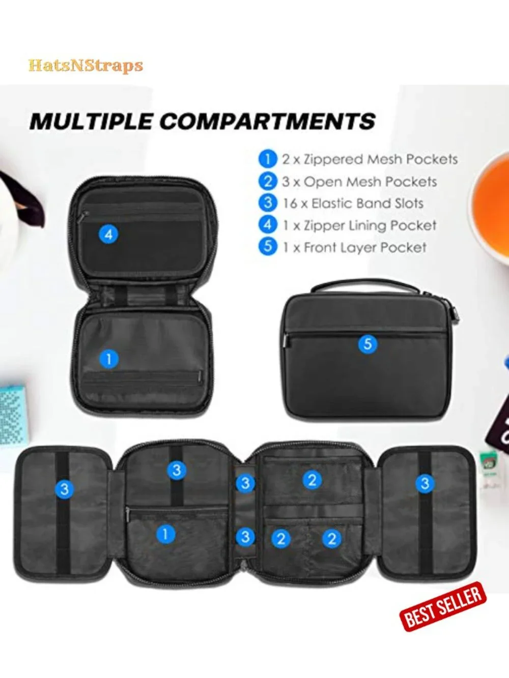 Watch Band Storage Organizer, Travel Carrying Case for Smartwatch Bands -